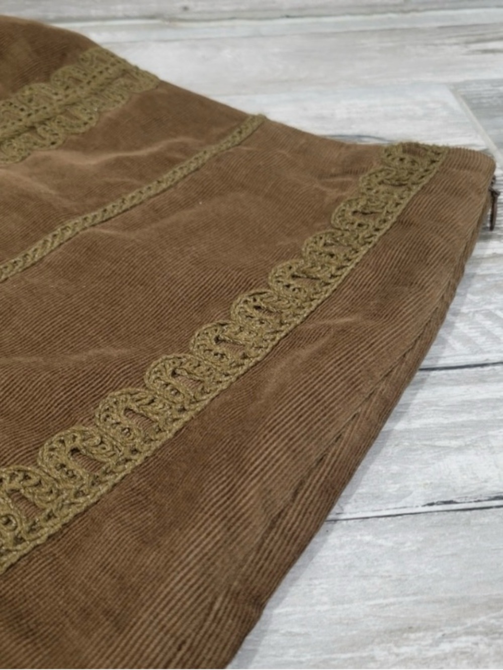 BODEN Embroidered Corduroy A-Line Skirt - Picture 7 of 12